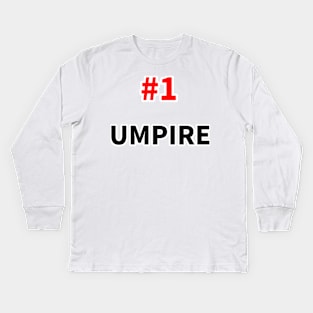 number one umpire Kids Long Sleeve T-Shirt